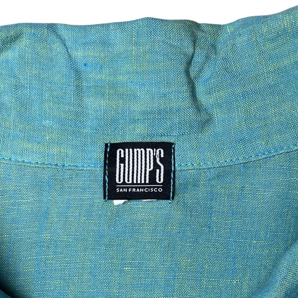 GUMPS San Francisco Size XL Green Hi-Low Open Front Cascading Jacket Lagenlook - Picture 7 of 8